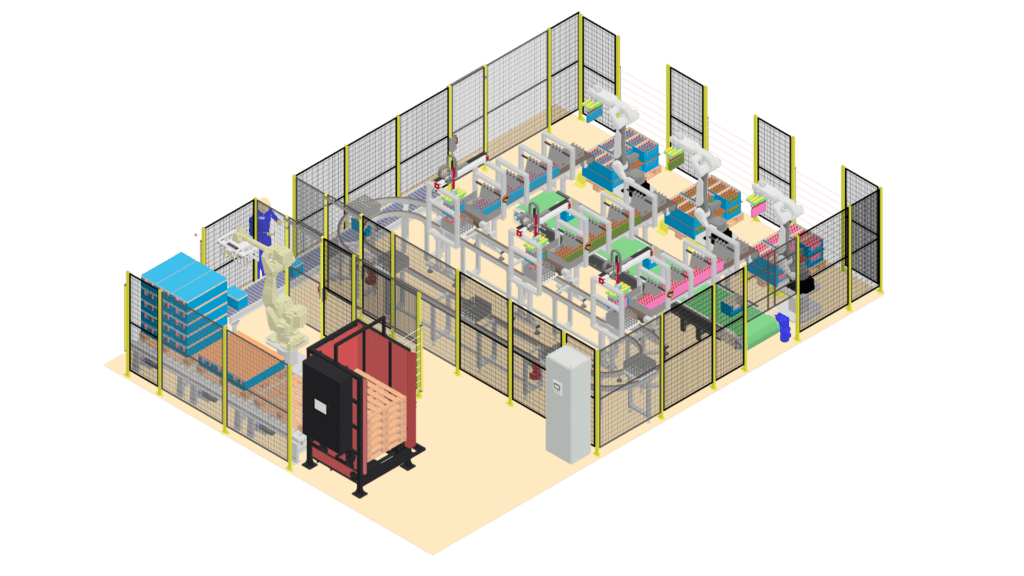 Case packer - palletizing line